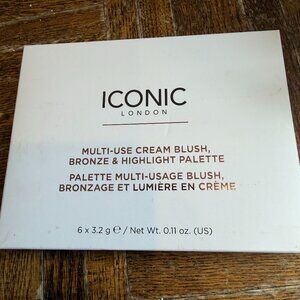BNIB by ICONIC LONDON MULTI USE CREAM BLUSH, BRONZE AND HIGHLIGHT PALETTE